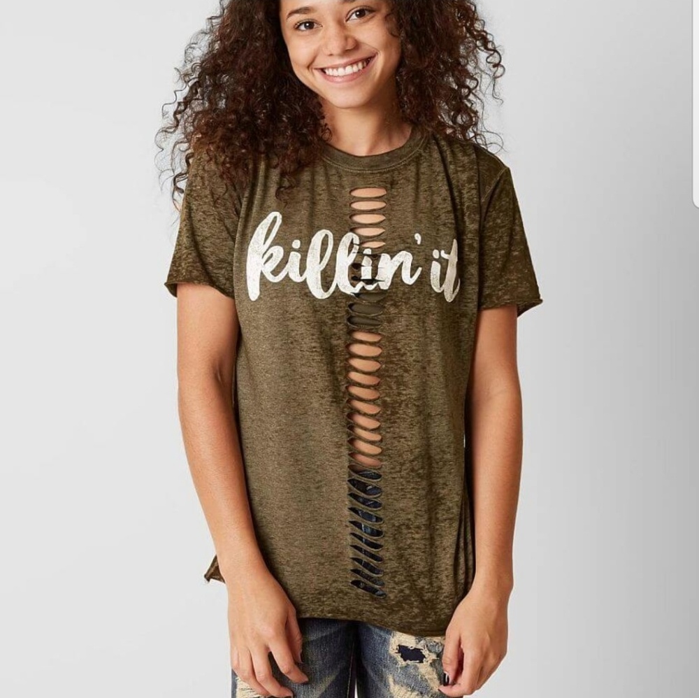 Buckle Store Chillionaire Army Green Tee